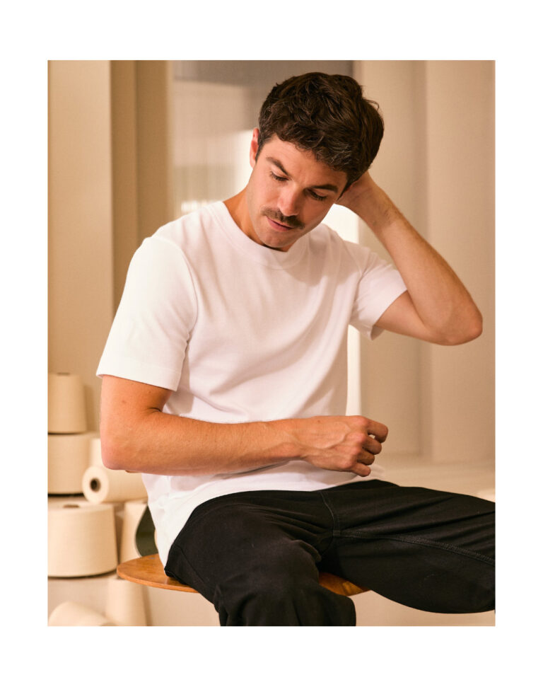 Maison Lemahieu - T-shirt épais en Coton Bio - Blanc – 2XL