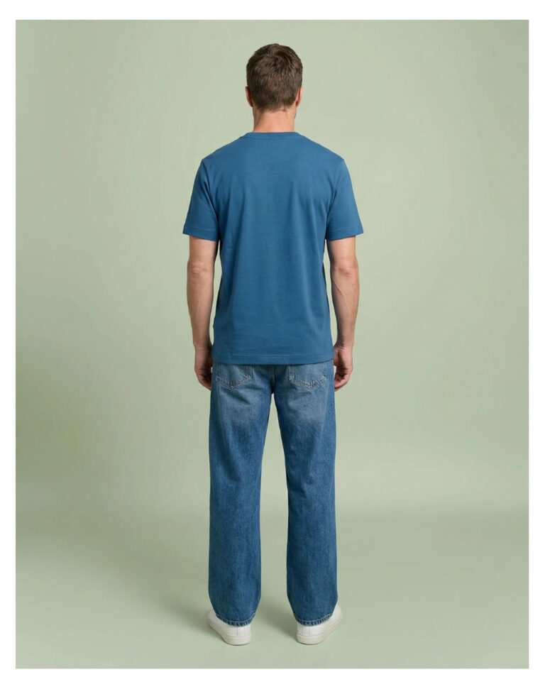 Maison Lemahieu - T-shirt épais en Coton Bio - Bleu Jade – 2XL