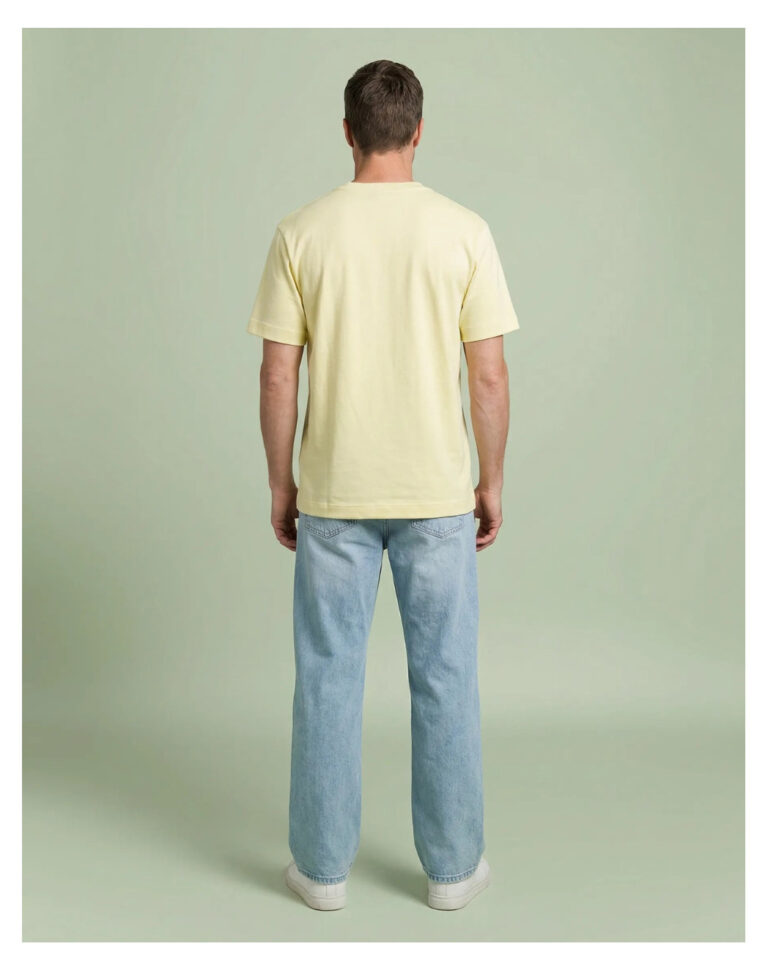 Maison Lemahieu - T-shirt épais en Coton Bio - Jaune beurre – 2XL