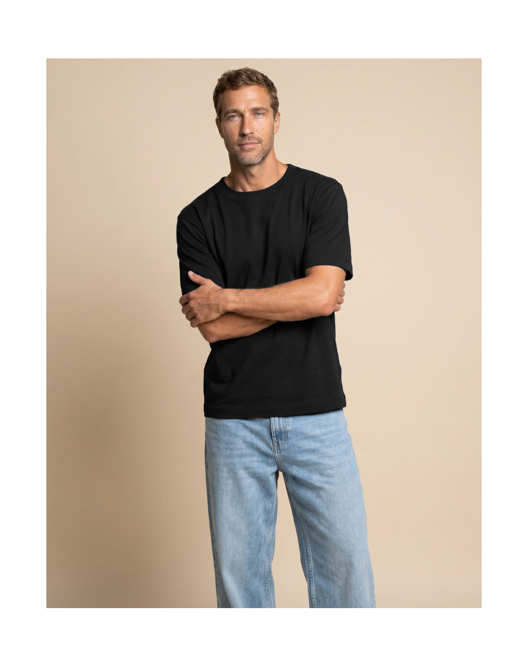 t shirt epais en coton bio noir Noir