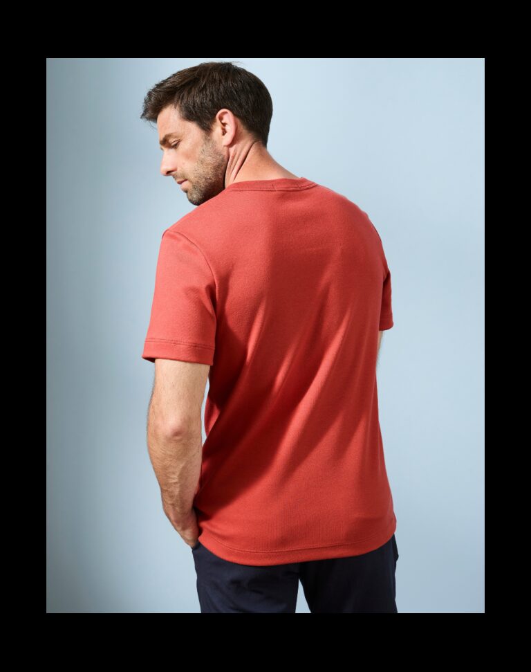 Maison Lemahieu - T-shirt épais en Coton Bio - Tomette – L