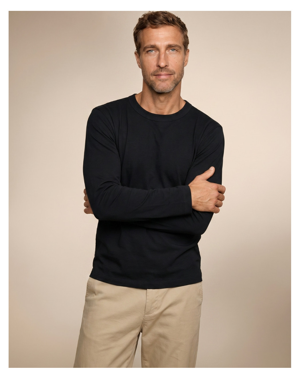 t shirt epais ml en coton bio noir Noir