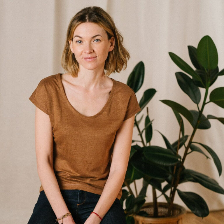 Le T-Shirt Propre - Le t-shirt en lin français – Vieux rose / 2XL