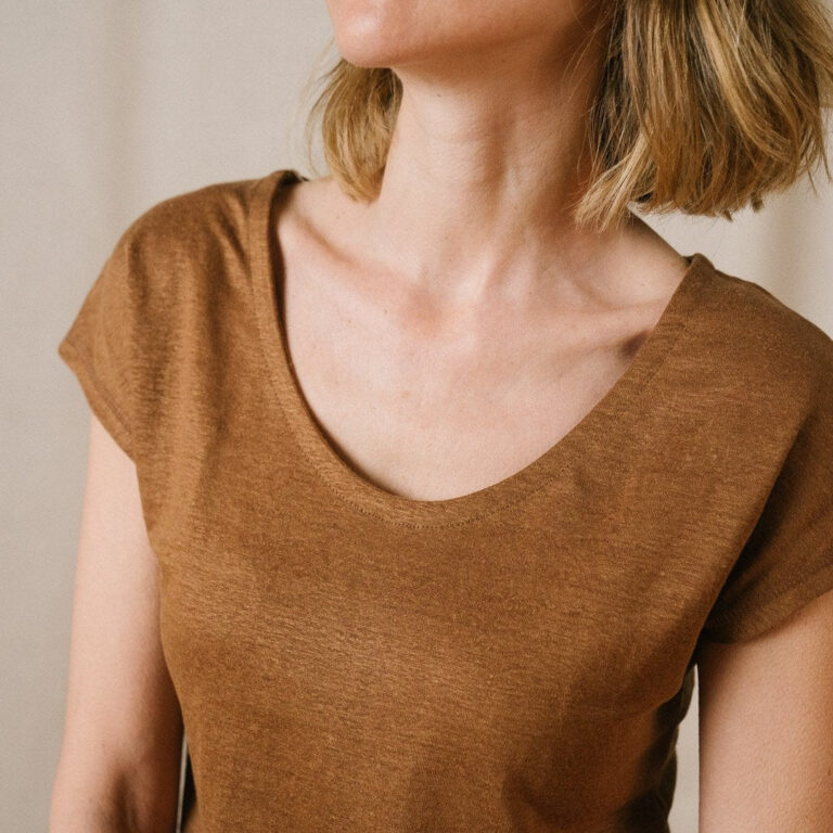 Le T-Shirt Propre - Le t-shirt en lin français – Vieux rose / 2XL