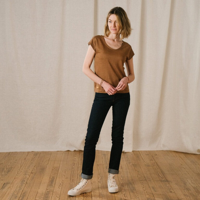 Le T-Shirt Propre - Le t-shirt en lin français – Vieux rose / 2XL