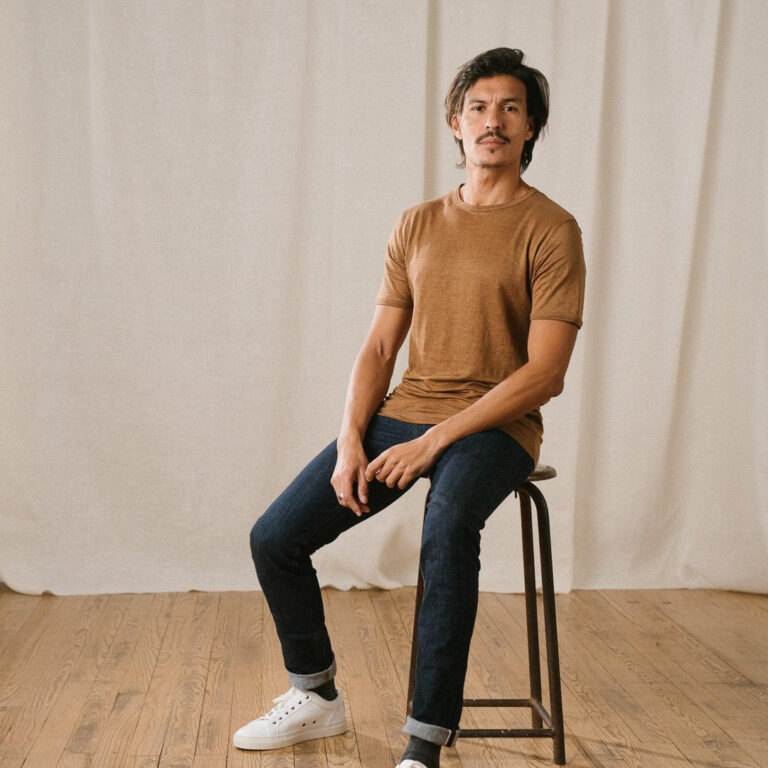Le T-Shirt Propre - Le t-shirt en lin français – Vert olive / 3XL