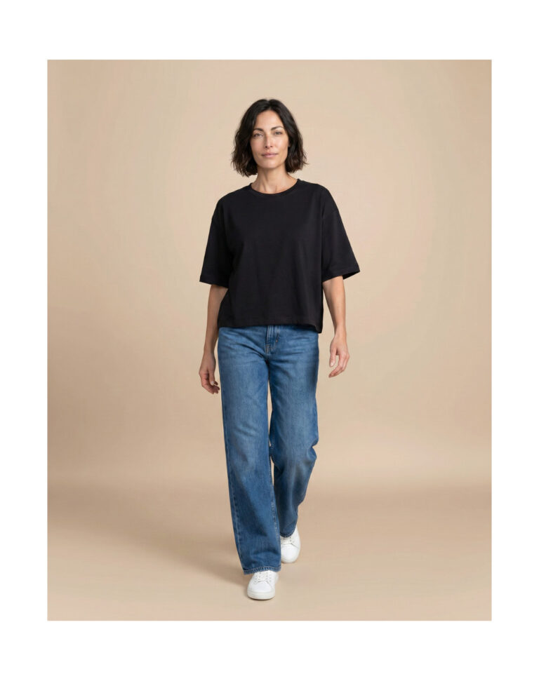 Maison Lemahieu - T-shirt oversize en Coton BIO - Noir – 2XL