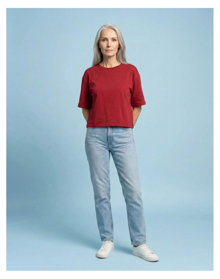 Maison Lemahieu - T-shirt oversize en Coton BIO - Rouge Groseille – XL