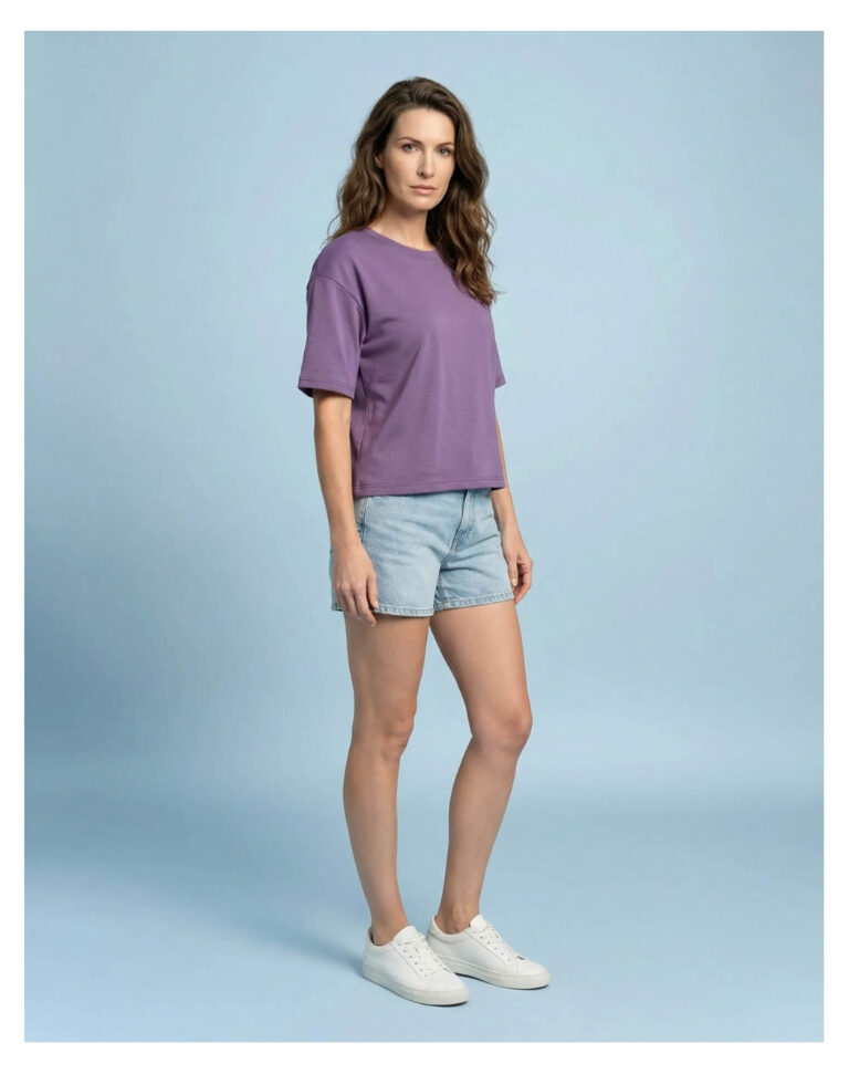 Maison Lemahieu - T-shirt oversize en Coton BIO - Violet Lavande – 2XL