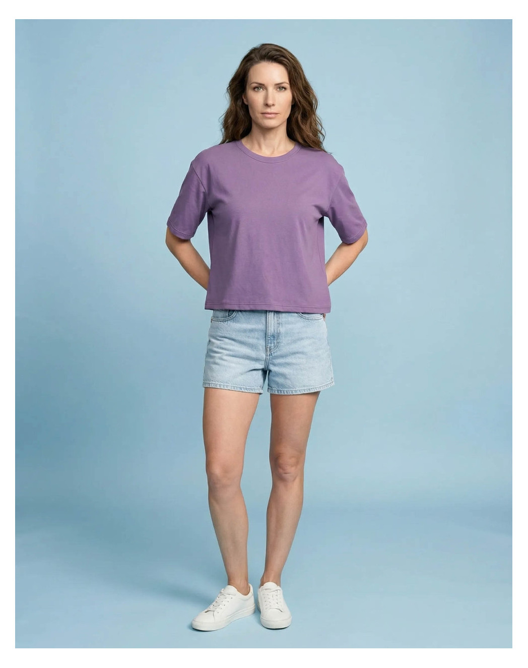 t shirt oversize en coton bio violet lavande Violet Lavande