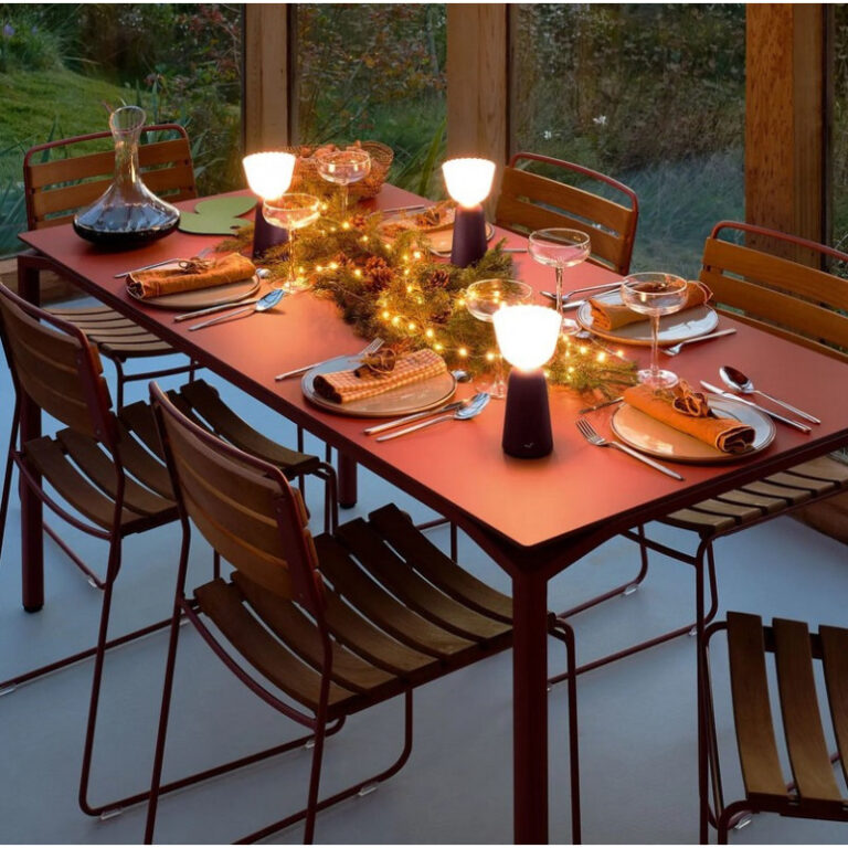FERMOB - Table à manger FERMOB Calvi mat velouté 160x80cm en métal - 4 coloris
