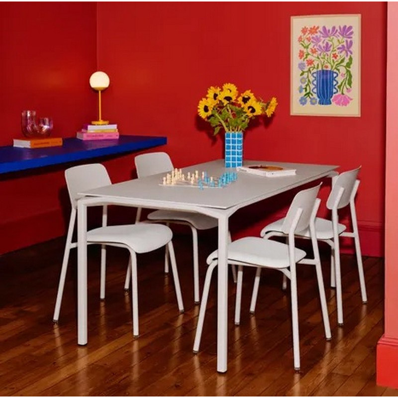 table a manger fermob calvi mat veloute 160x80cm en metal 4 coloris FERMOB - Table à manger FERMOB Calvi mat velouté 160x80cm en métal - 4 coloris