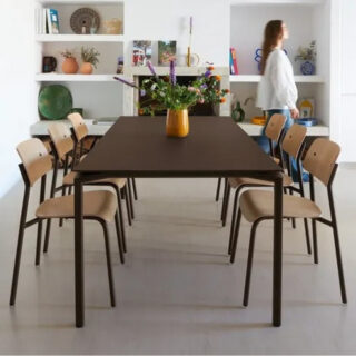 Table à manger FERMOB Calvi mat velouté 195x95cm en métal – 4 coloris par la marque Fermob Fermob - Table à manger FERMOB Calvi mat velouté 195x95cm en métal – 4 coloris
