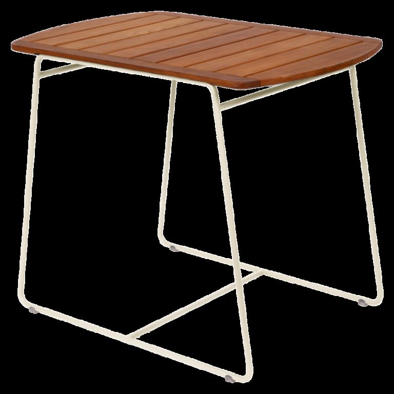 FERMOB - Table à manger FERMOB Surprising Teck 90x60cm en bois et métal - 25 coloris