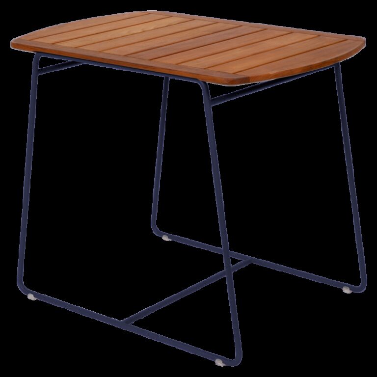 FERMOB - Table à manger FERMOB Surprising Teck 90x60cm en bois et métal - 25 coloris