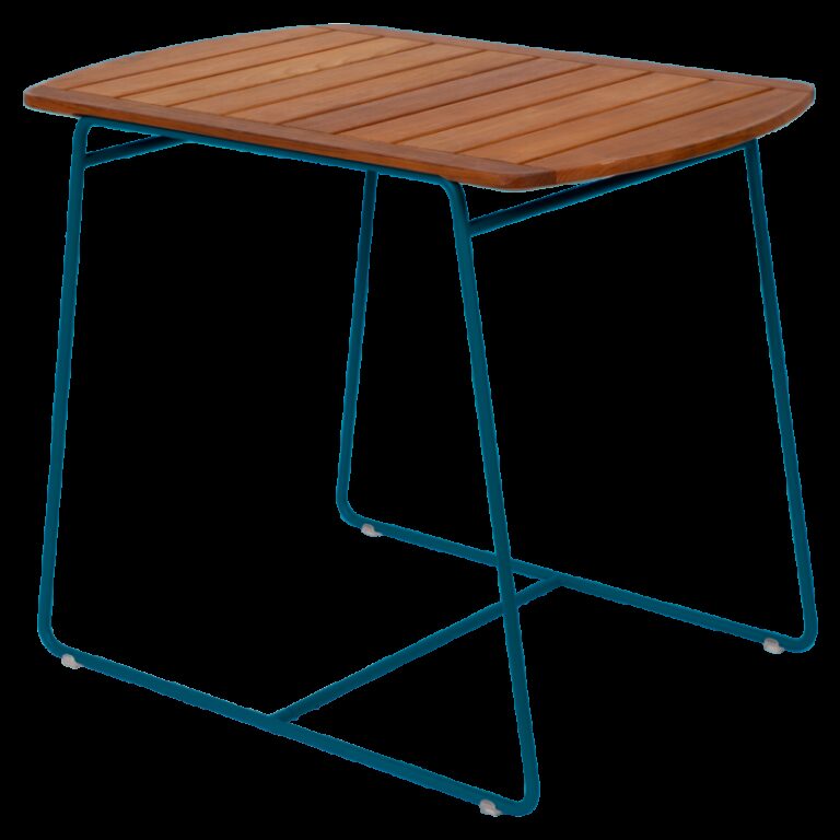 FERMOB - Table à manger FERMOB Surprising Teck 90x60cm en bois et métal - 25 coloris