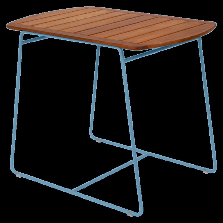 FERMOB - Table à manger FERMOB Surprising Teck 90x60cm en bois et métal - 25 coloris