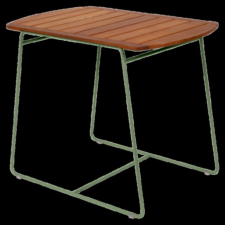FERMOB - Table à manger FERMOB Surprising Teck 90x60cm en bois et métal - 25 coloris
