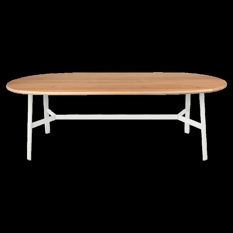 FERMOB - Table à manger ovale FERMOB So'o chêne 220x95cm en bois et métal - 25 coloris