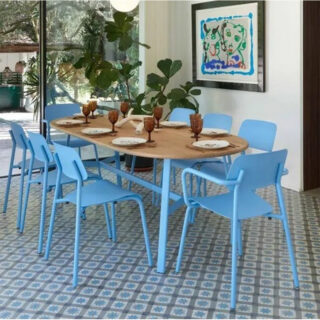 Fermob - Table à manger ovale FERMOB So’o chêne 220x95cm en bois et métal – 25 coloris