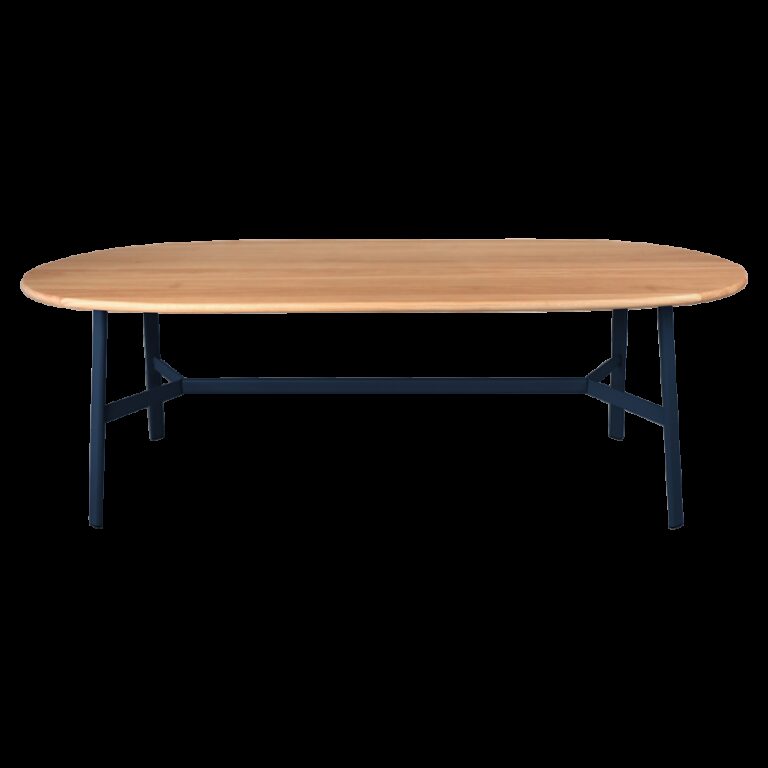 FERMOB - Table à manger ovale FERMOB So'o chêne 220x95cm en bois et métal - 25 coloris