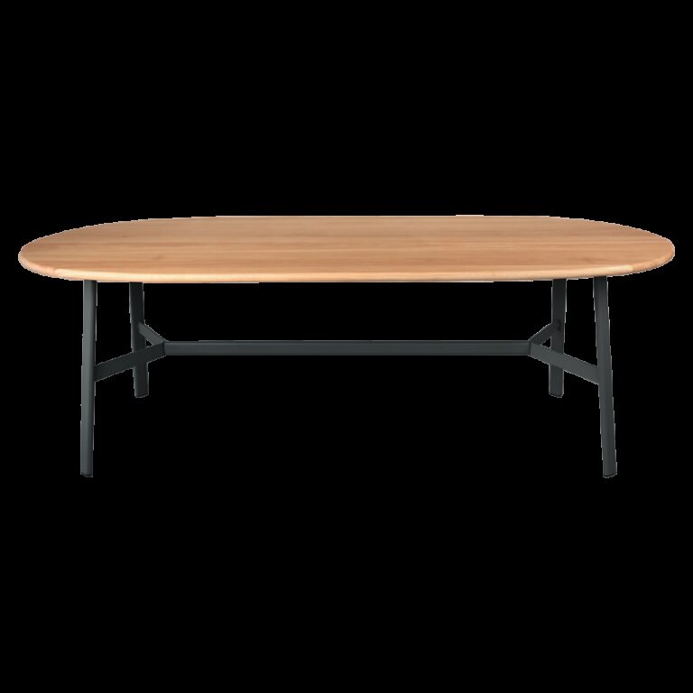 FERMOB - Table à manger ovale FERMOB So'o chêne 220x95cm en bois et métal - 25 coloris