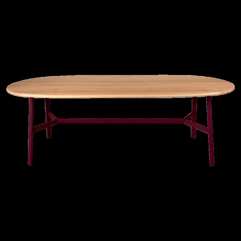 FERMOB - Table à manger ovale FERMOB So'o chêne 220x95cm en bois et métal - 25 coloris