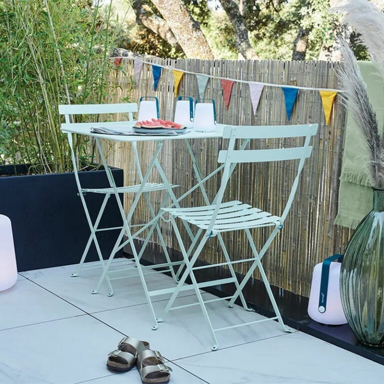 FERMOB - Table à manger rectangulaire FERMOB Bistro 57x37cm en métal - 25 coloris