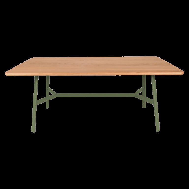 FERMOB - Table à manger rectangulaire FERMOB So'o chêne 180x90cm en bois et métal - 25 coloris