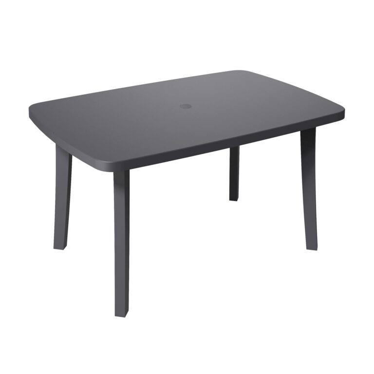 Grosfillex - Table de jardin résine Miami 133 x 90 cm – Taupe