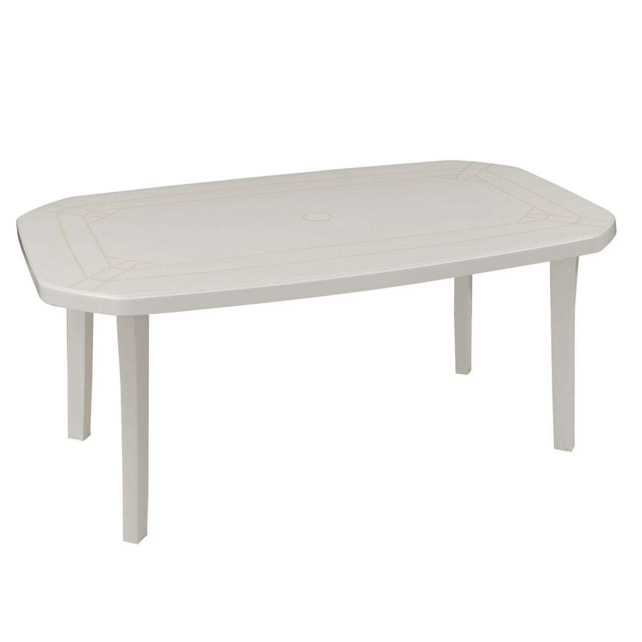 table terrasse resine miami 165x100 blanc.1 Grosfillex - Table de terrasse résine Miami 165 x 100 cm – Blanc