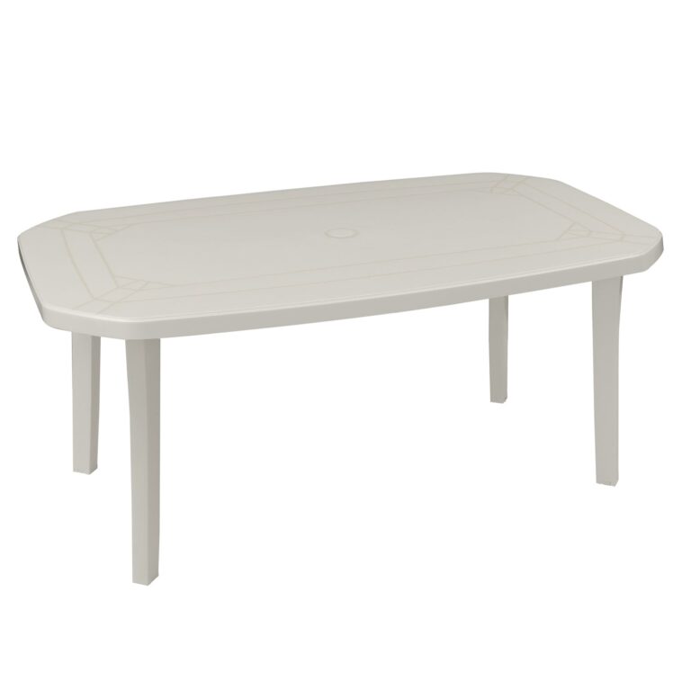 table terrasse resine miami 165x100 blanc.1 Grosfillex - Table de terrasse résine Miami 165 x 100 cm – Blanc