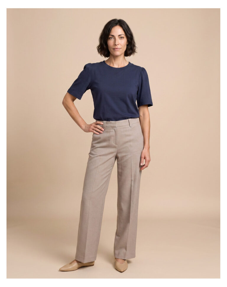 Maison Lemahieu - Top à manches 3/4 - Bleu minuit – 2XL