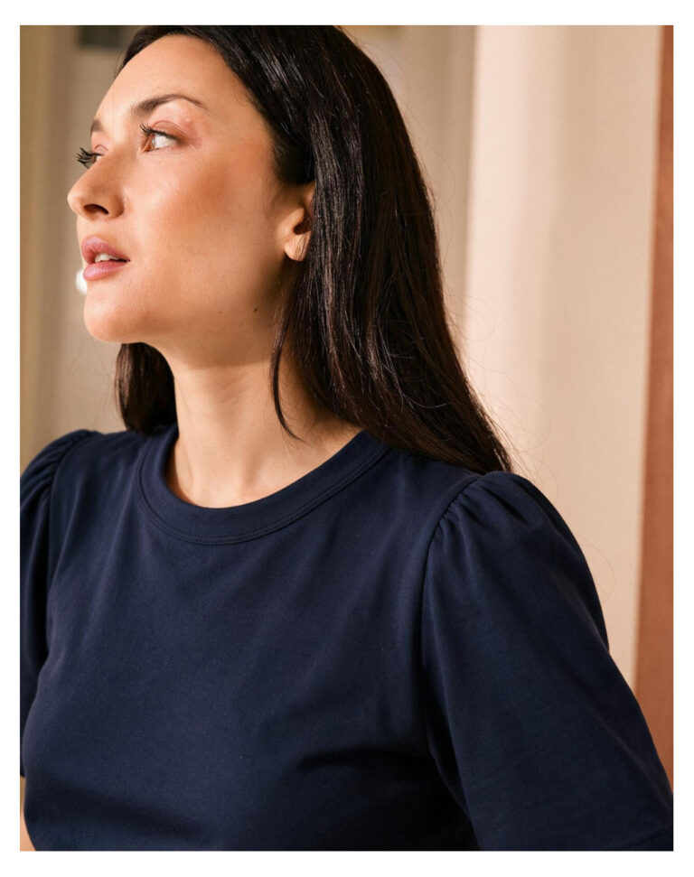 Maison Lemahieu - Top à manches 3/4 - Bleu minuit – 2XL