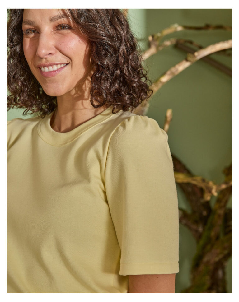 Maison Lemahieu - Top à manches 3/4 - Jaune – 2XL