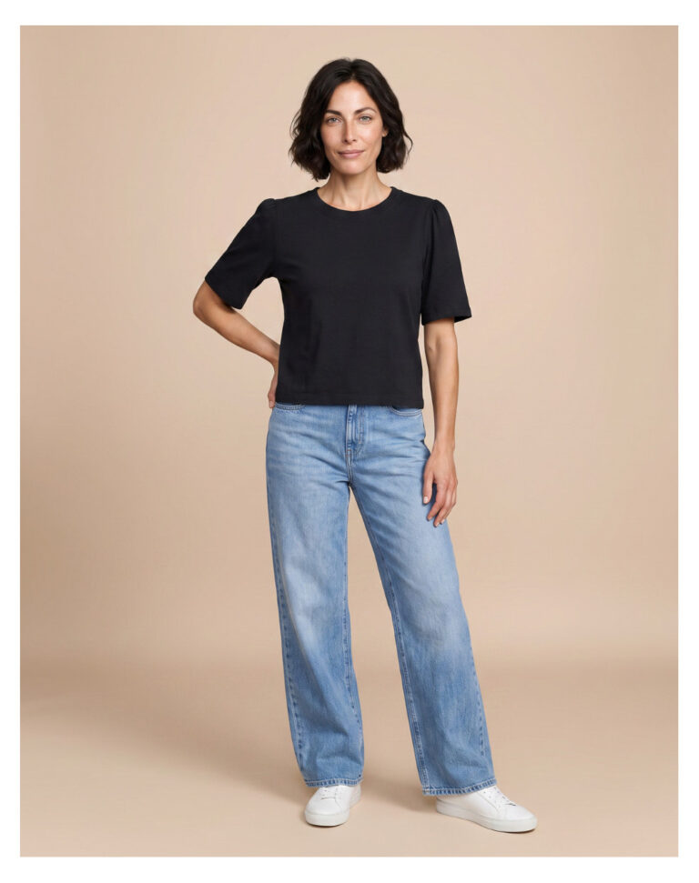 Maison Lemahieu - Top à manches 3/4 - Noir – XS
