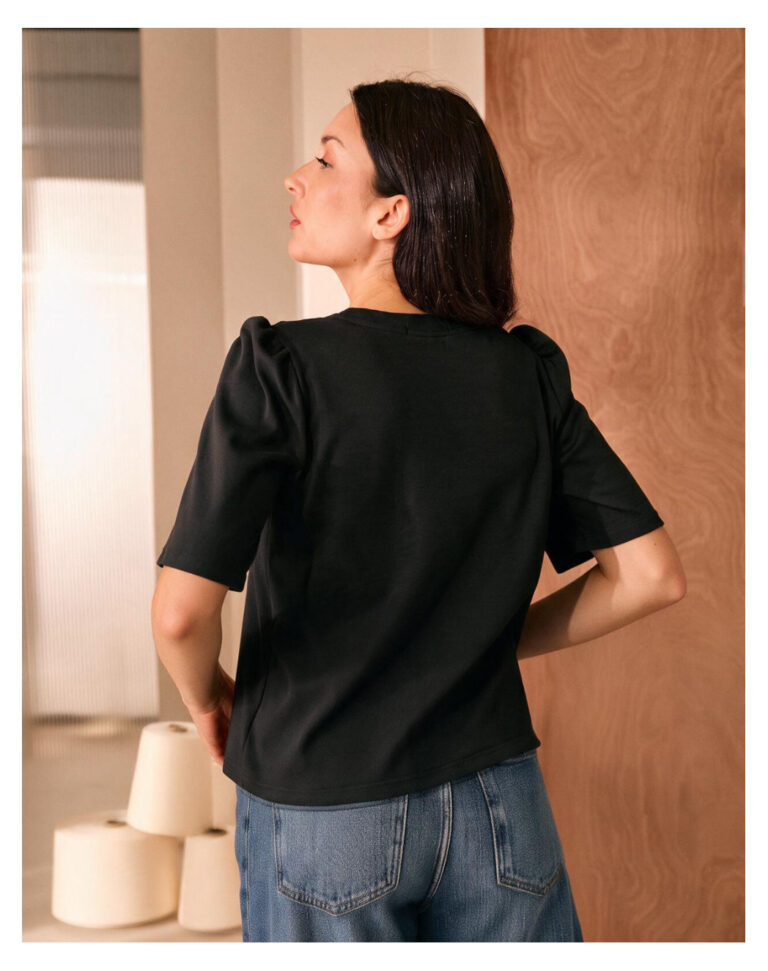 Maison Lemahieu - Top à manches 3/4 - Noir – XS