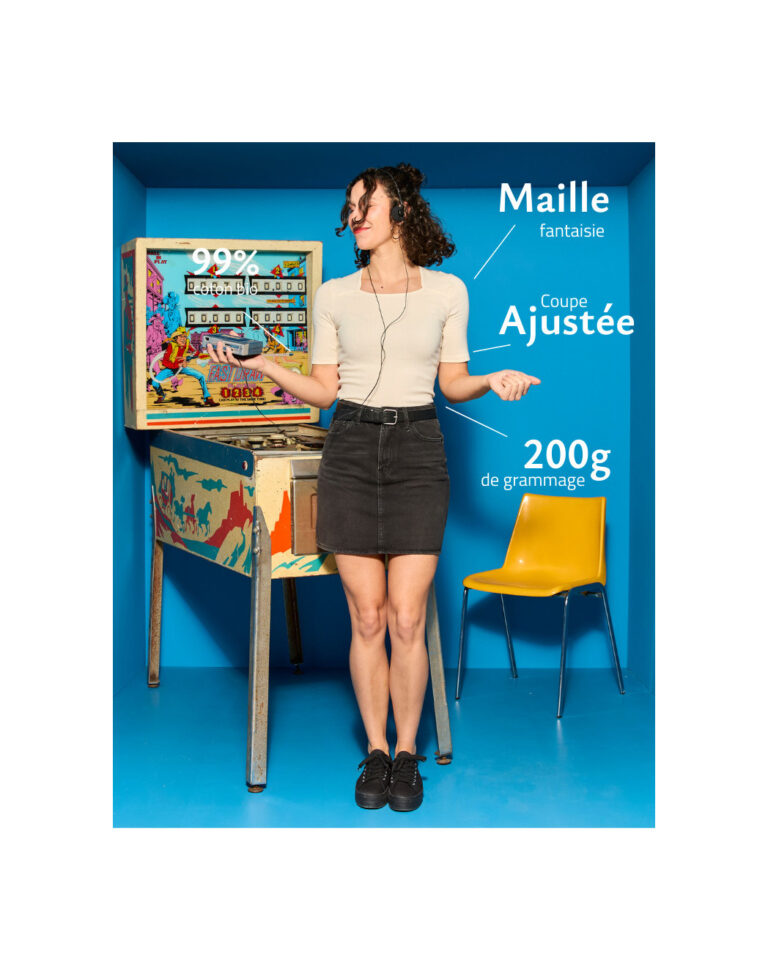 Maison Lemahieu - Top encolure carré - Ecru Naturel – 2XL
