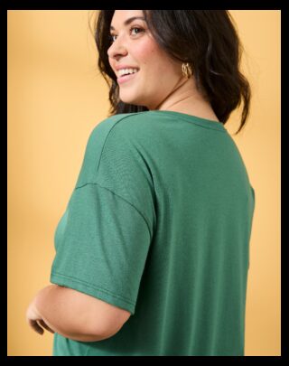 T-shirt coton modal – Vert anglais par la marque Maison Lemahieu Maison Lemahieu - T-shirt coton modal – Vert anglais