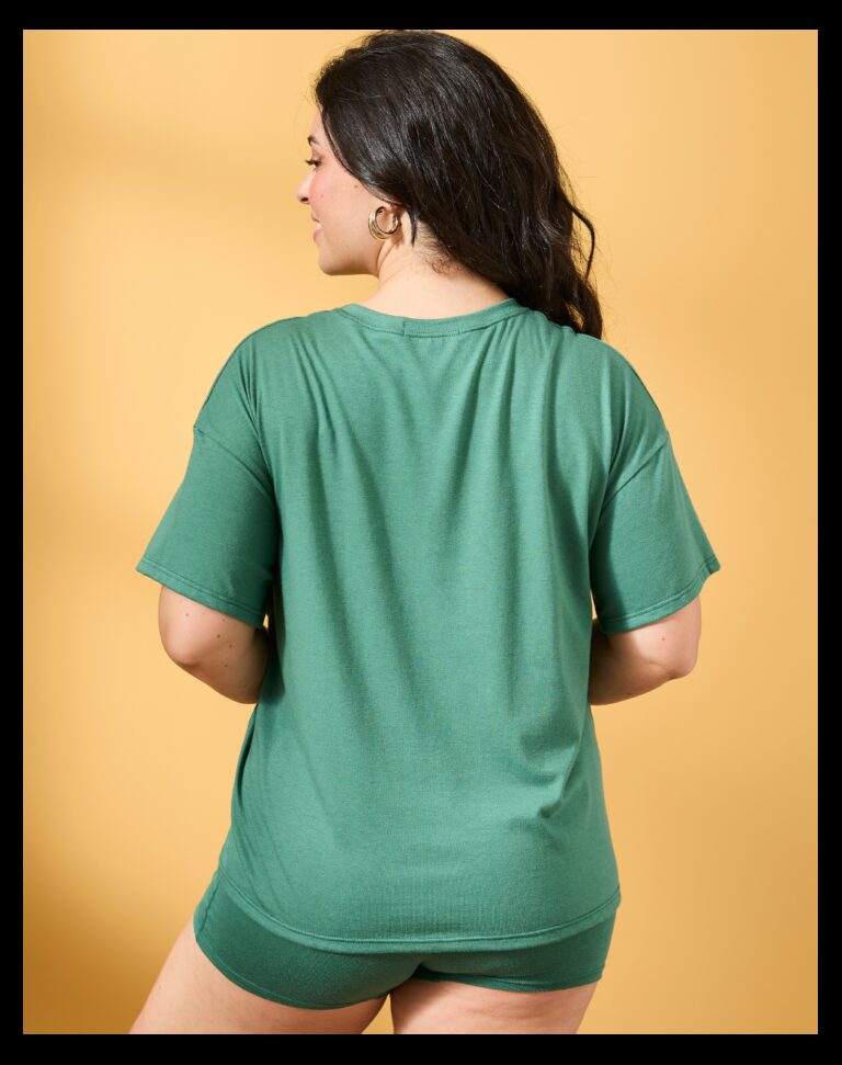 Maison Lemahieu - T-shirt coton modal - Vert anglais – S