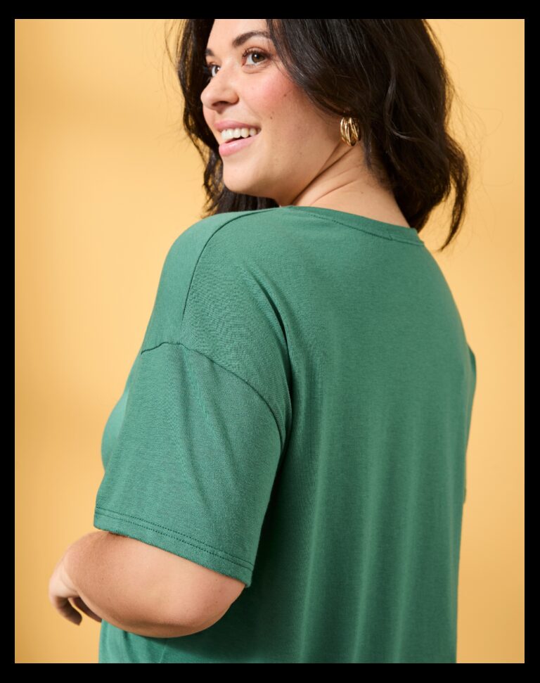 top oversize coton modal vert anglais Vert Anglais