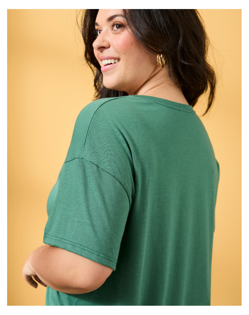 top oversize coton modal vert anglais Vert Anglais