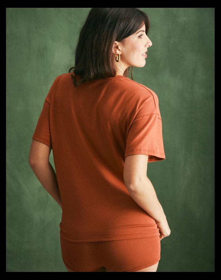 Maison Lemahieu - T-shirt coton modal - Terracotta – XS
