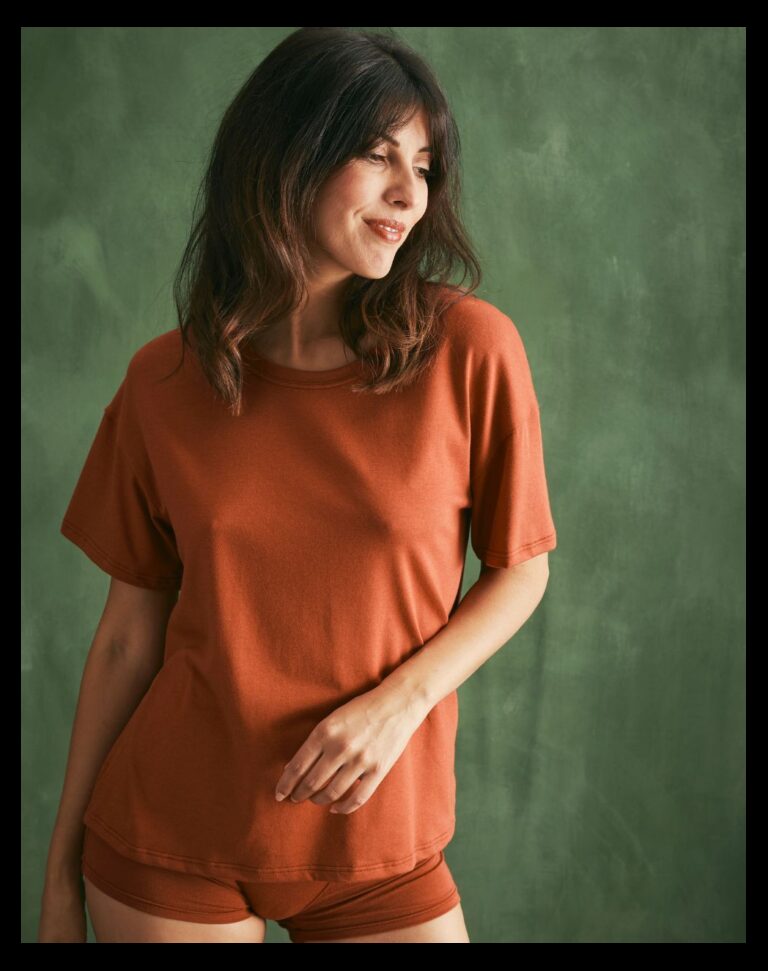 top overzise coton modal terracotta Terracotta