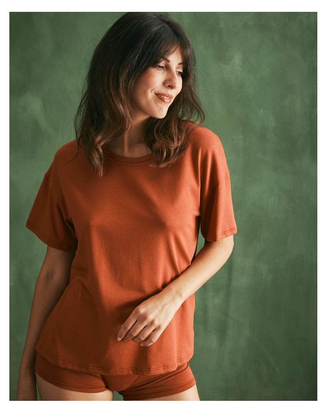 top overzise coton modal terracotta Terracotta