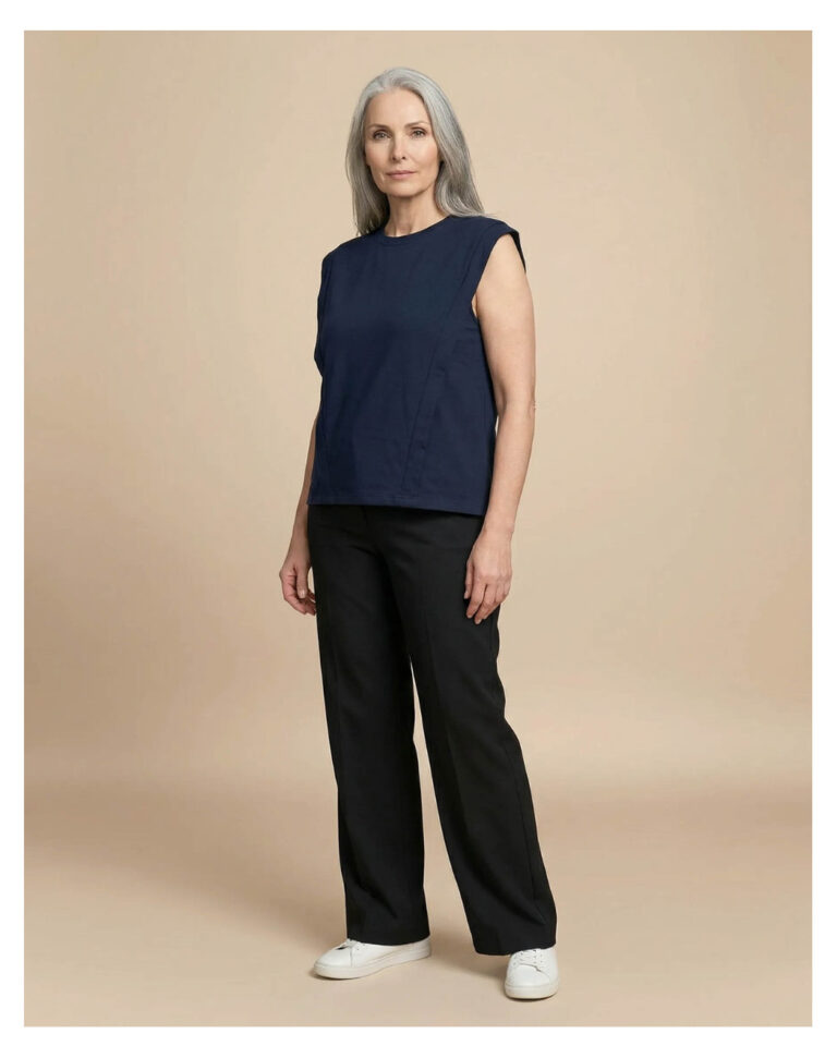 Maison Lemahieu - Top sans manches - Bleu Minuit – XL