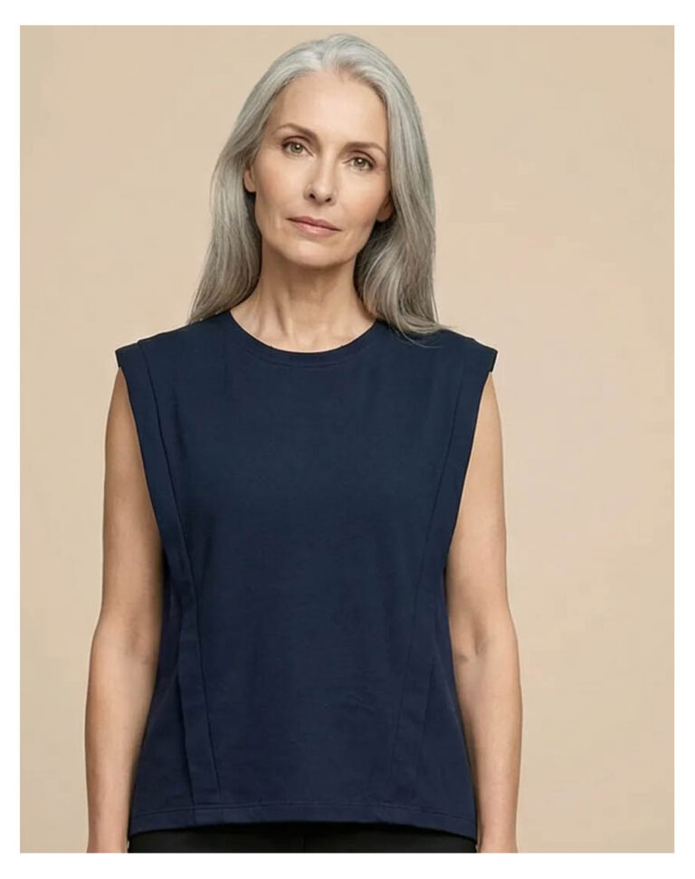 Maison Lemahieu - Top sans manches - Bleu Minuit – XL