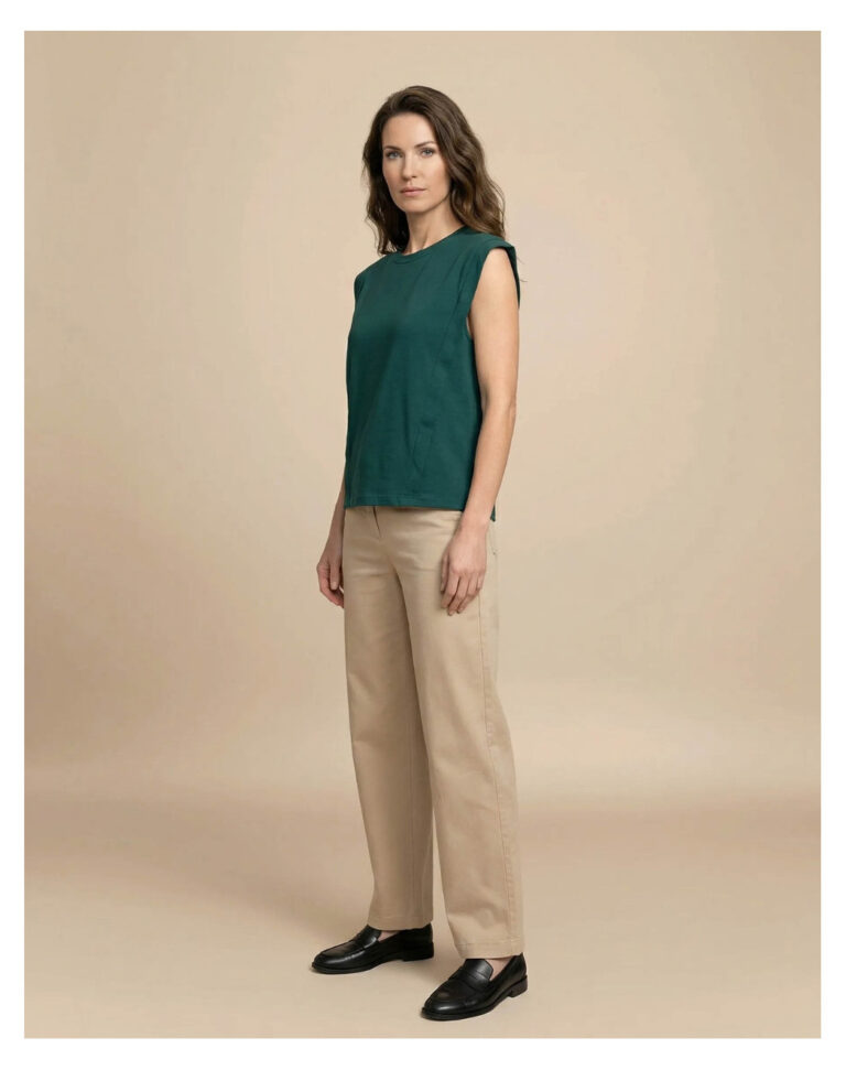 Maison Lemahieu - Top sans manches - Vert bouteille – 2XL
