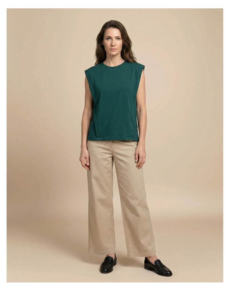 Maison Lemahieu - Top sans manches - Vert bouteille – 2XL
