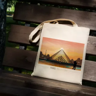 Tote bag Paris Louvre par la marque Foliove Foliove - Tote bag Paris Louvre